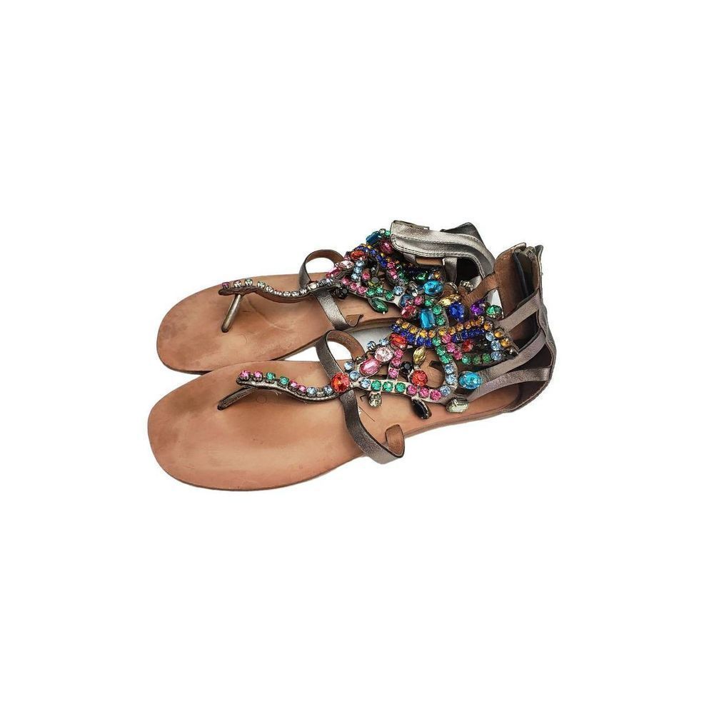 Jeffrey Campbell Jewel Embellished Multi Color Sandal size  8.5
